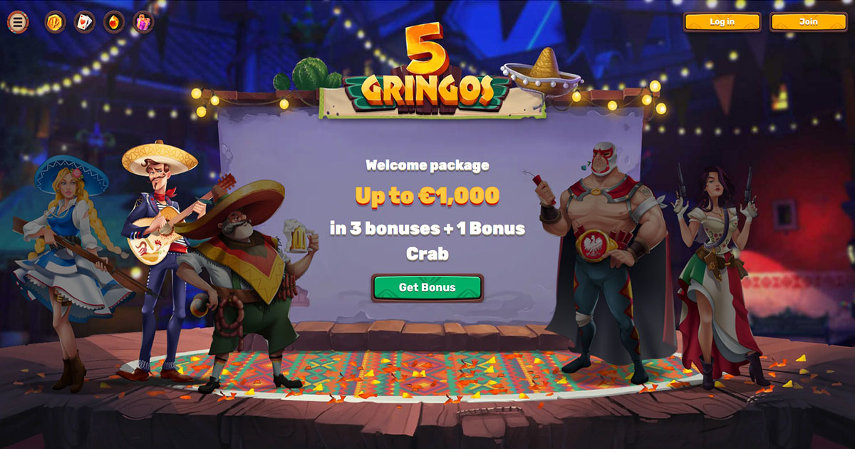 5gringos casino, welcome package