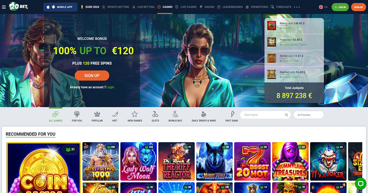 20bet casino, welcome bonus