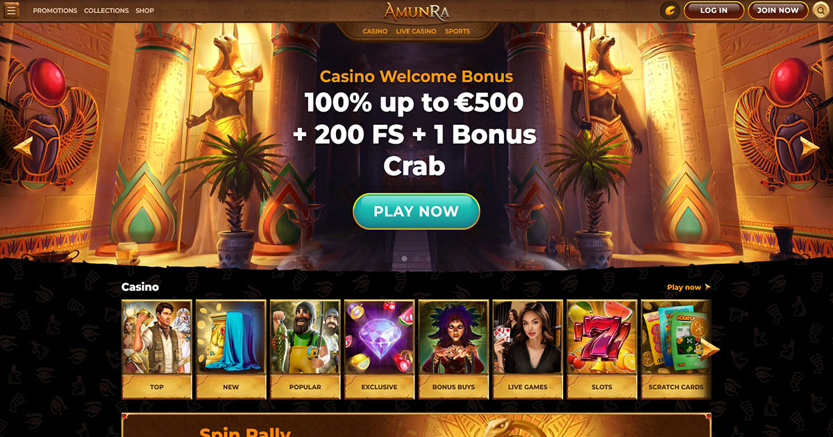 casino welcome bonus, amunra casino