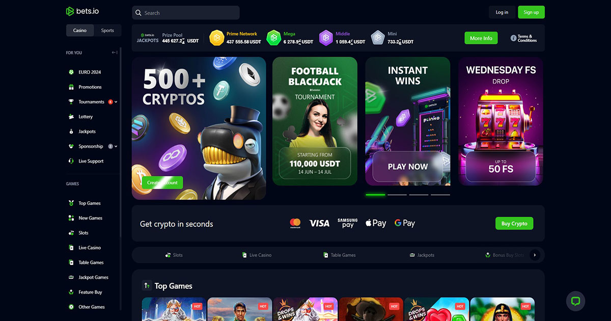 bets io, betsio casino, backjack, 500