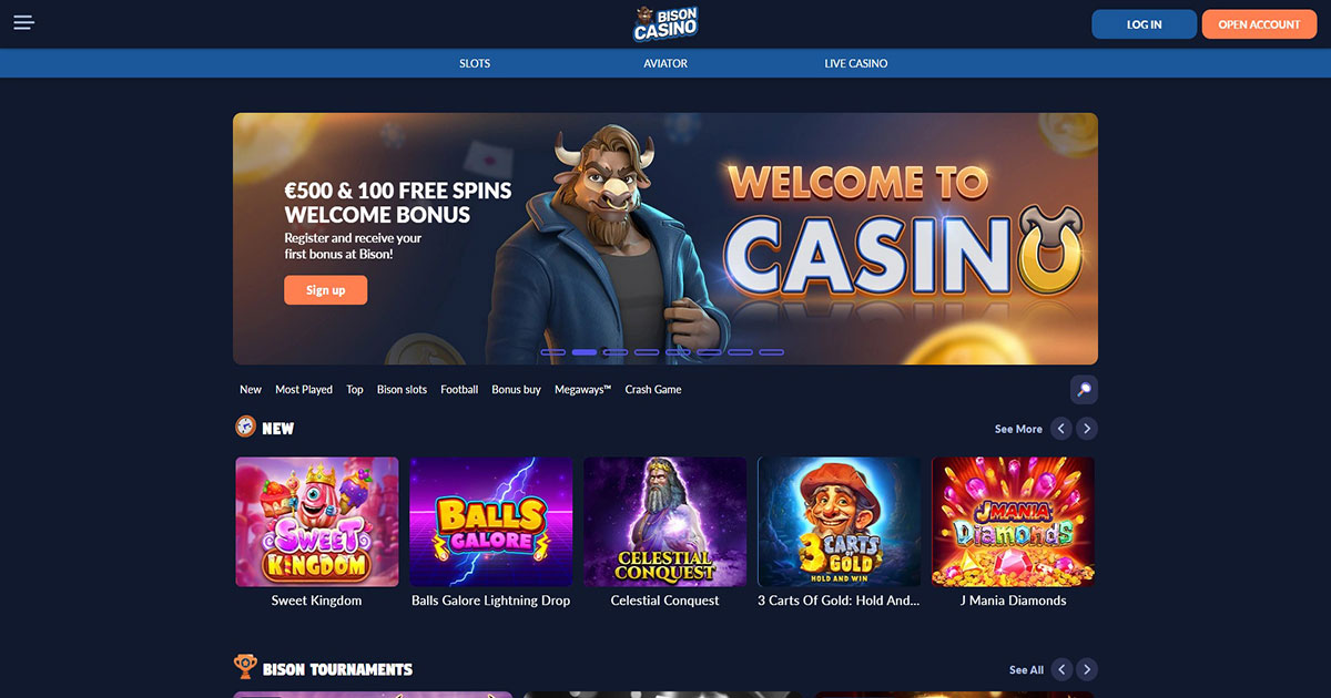 bison casino, welcome, welcome bonus