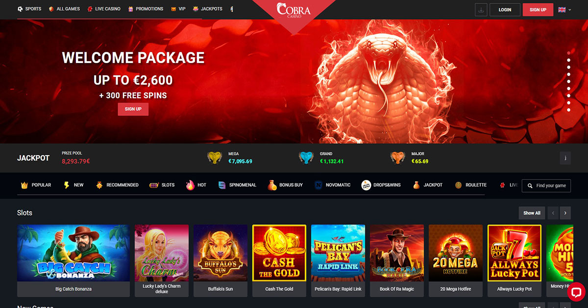 cobra casino, welcome package