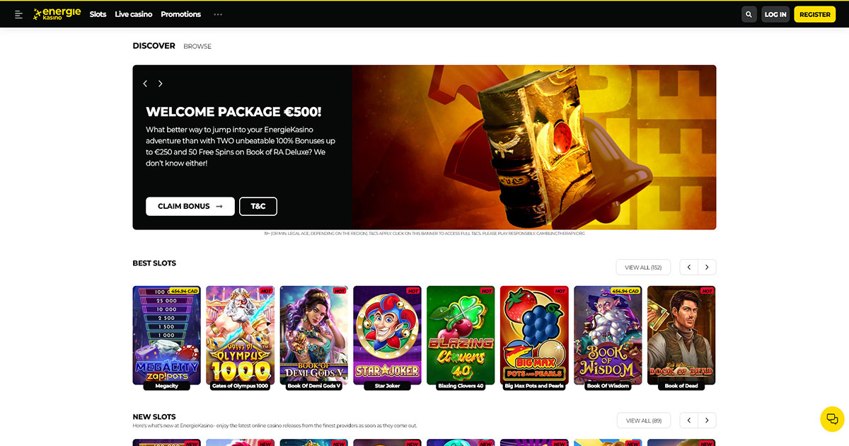 Energiekasino, energy casino, online casino