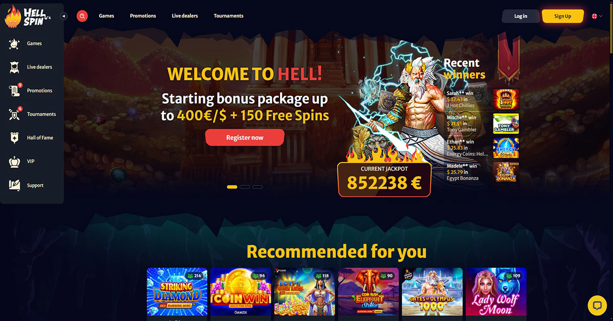 hellspin casino, welcome to hell, bonus package