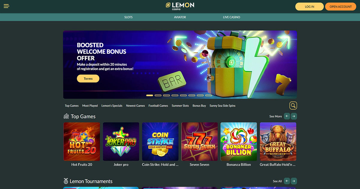 lemon casino, welcome bonus