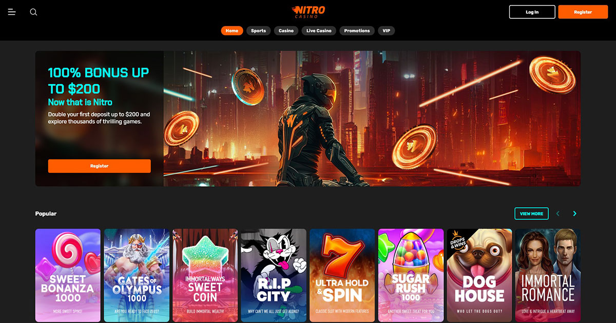 Nitro Casino, online casino, bonus