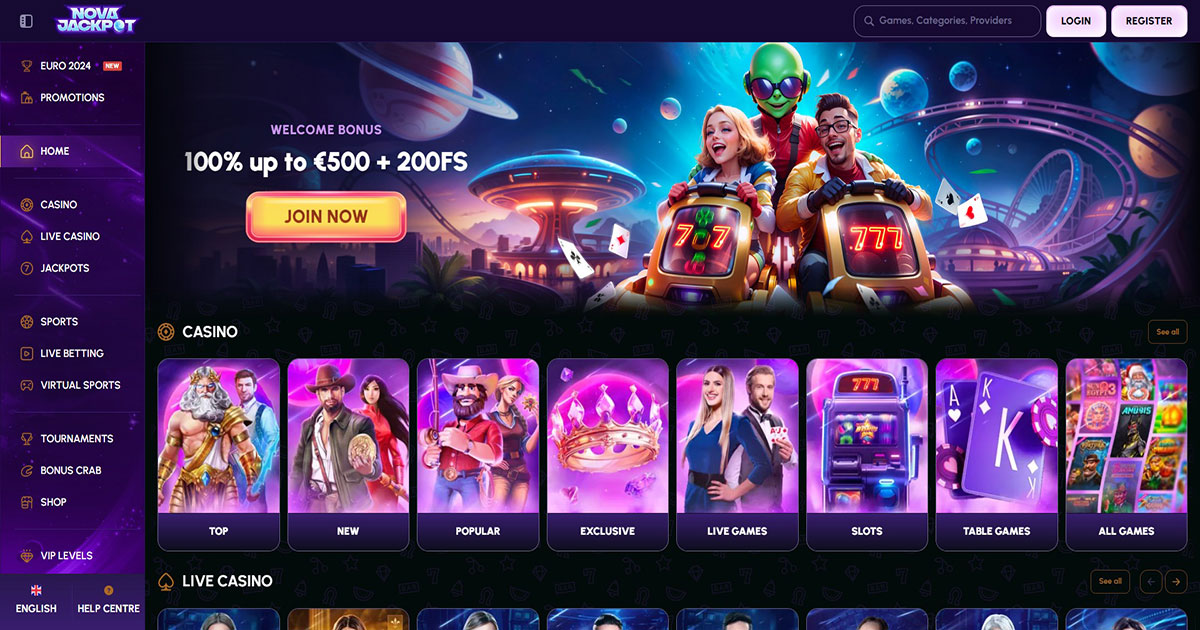 NovaJackpot Casino, online casino, welcome bonus