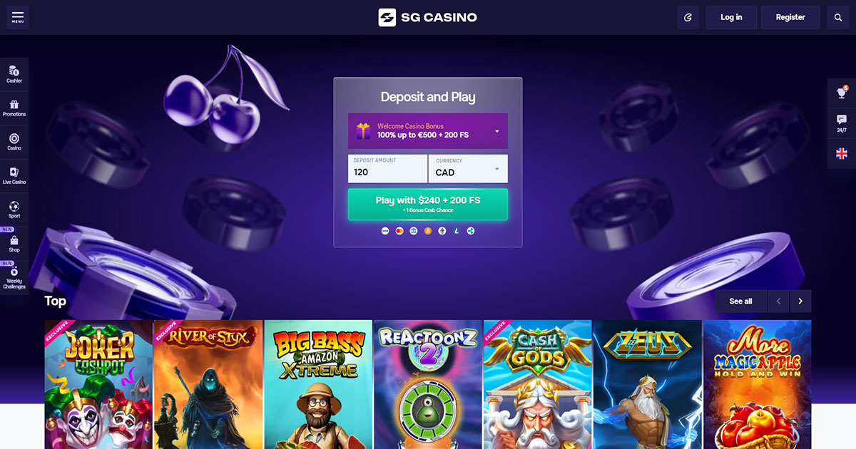 deposit and play, sg casino