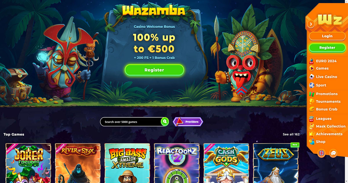 wazamba casino, welcome bonus