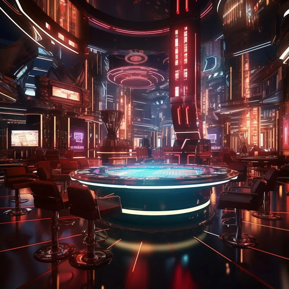 casino, futuristic casino, roulette